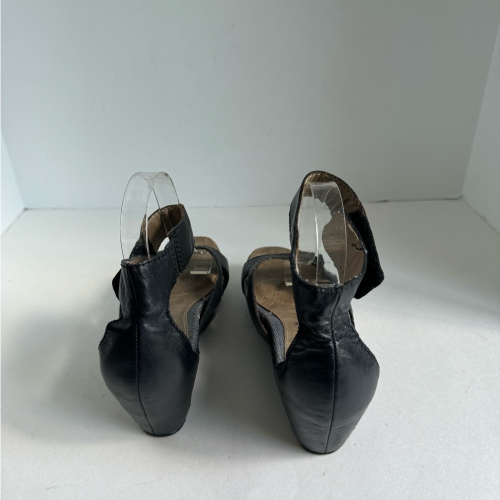 OTBT Hobart Wedge Sandals size 7.5 Black Leather Size 7.5 - Picture 10 of 13